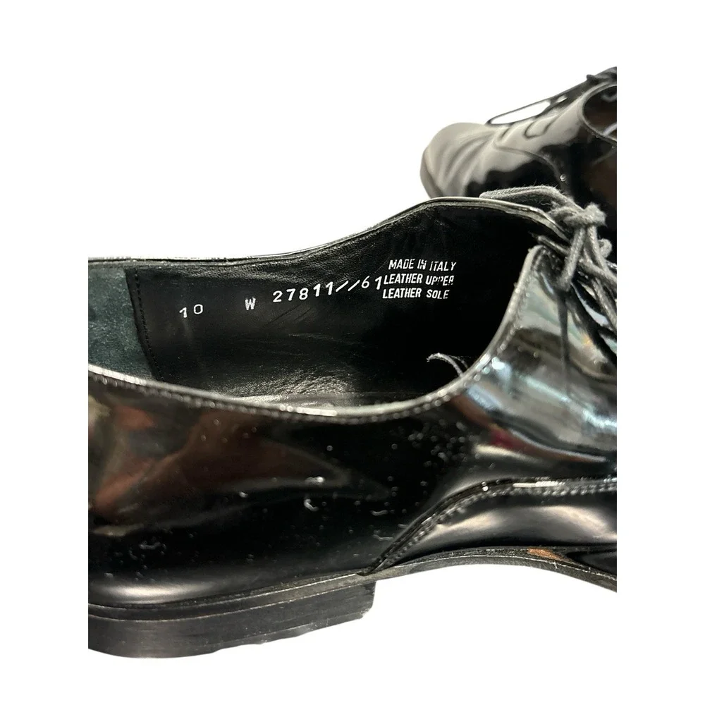 Bostonian‎ Florentine Mens Black Patent Leather Dress Shoes Made in Italy • 10 W
